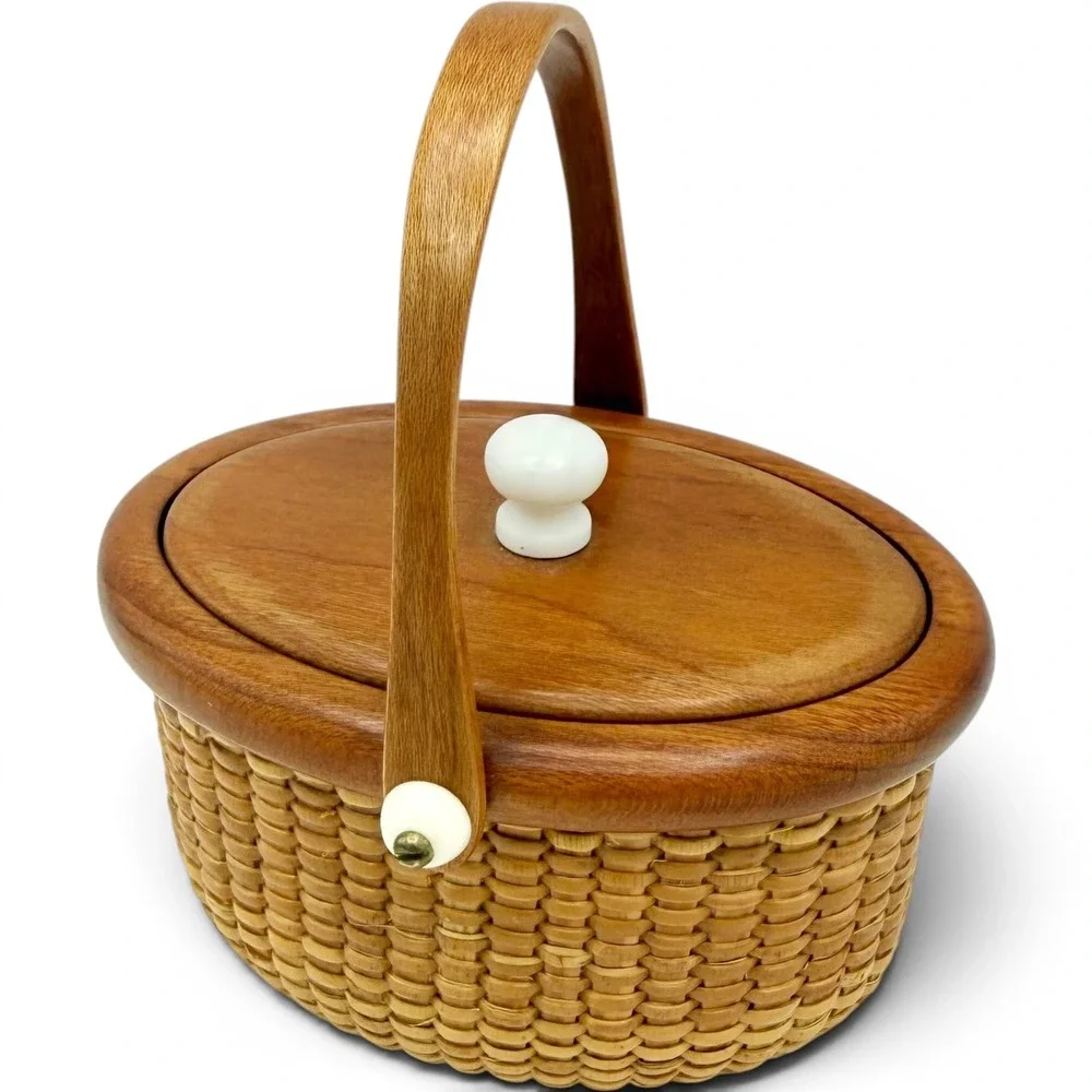 Edward T Connolly Mini Nantucket Lightship Friendship Basket Signed 2013
